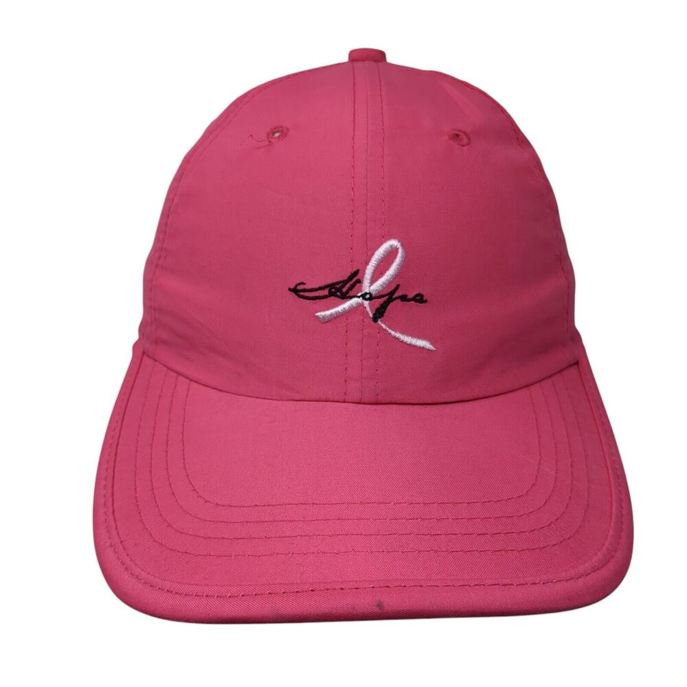 Hope Pink Ribbon Strapback Hat Pink One Size Adjustable 6 Panel Wilson